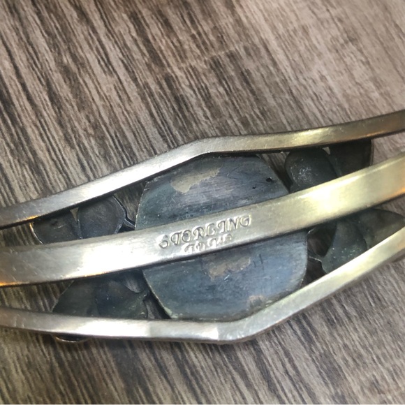 Turquoise Sterling Dragonfly Cuff - Picture 6 of 8